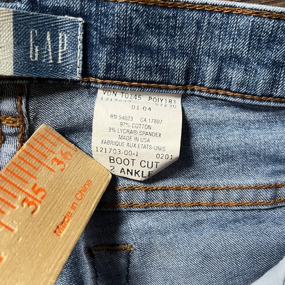 GAP Women's Modern Bootcut Jeans Size 2 Ankle Blue Cotton Denim Stretch Boot Leg - Picture 4 of 9